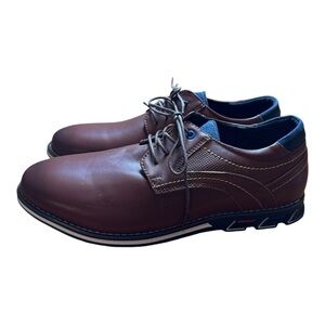Gatsby Men's Leather Lisse Oxford Lace-Up Orthopedic Shoes Brown Size 10AA New